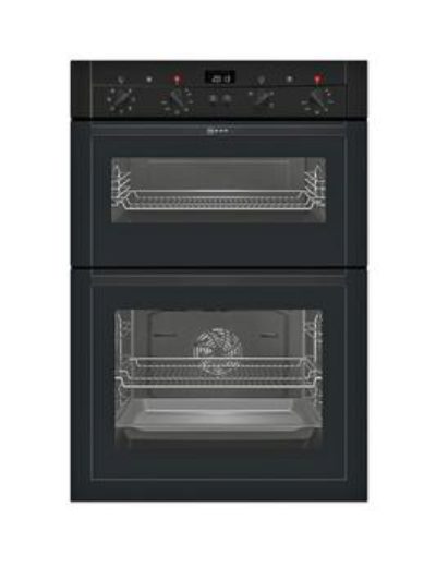 Neff U14M42S3Gb Built-In Double Electric Oven - Black